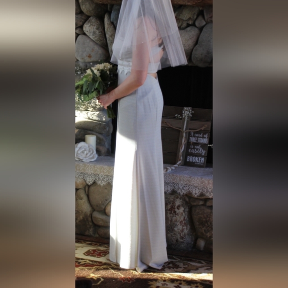 Metallic wedding prom dress - Picture 3 of 16